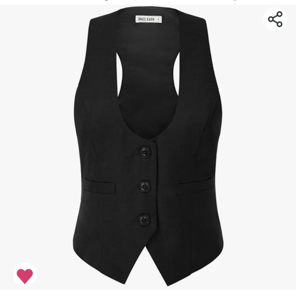 Black Racerback Vest 